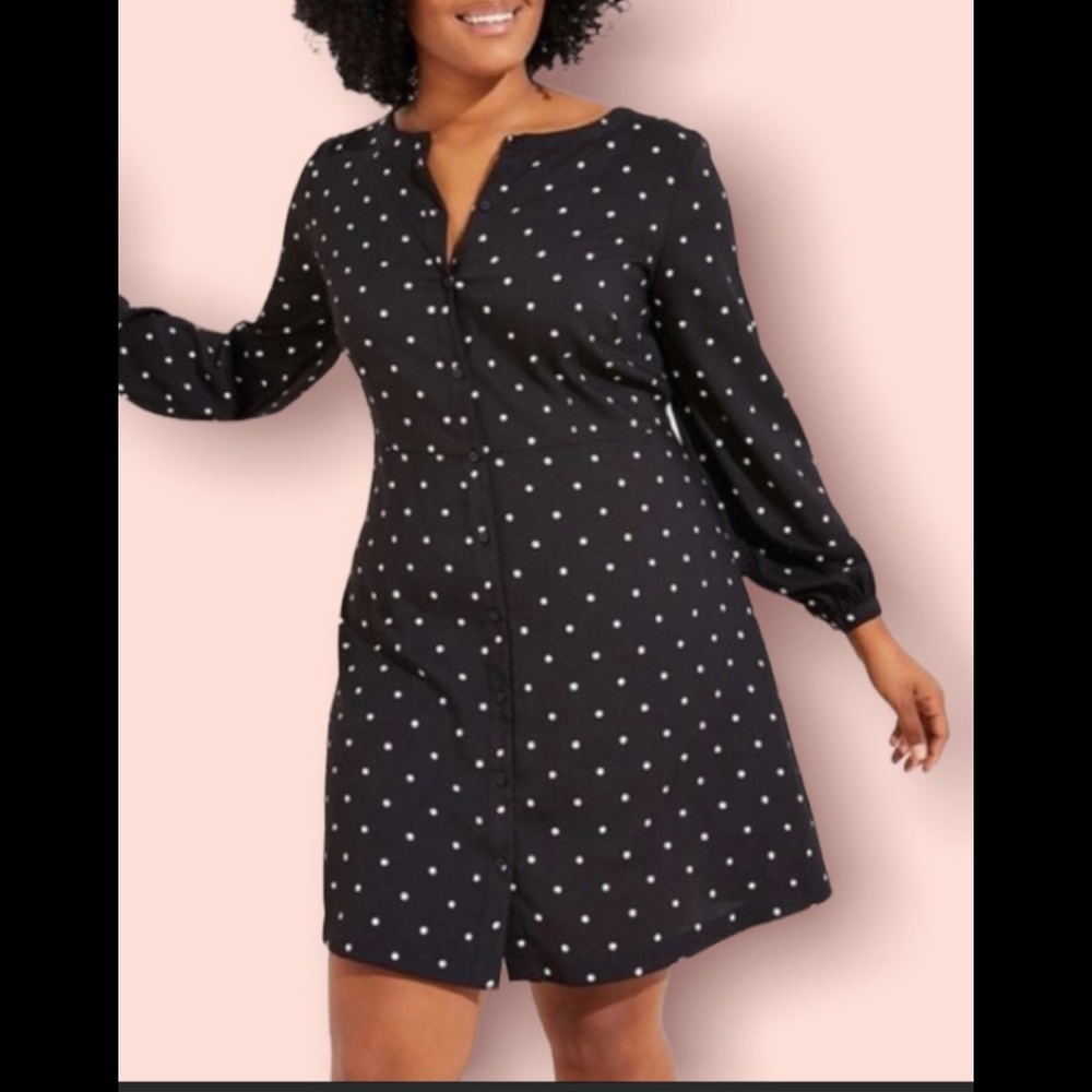 Loft Plus Polka Dot Dress